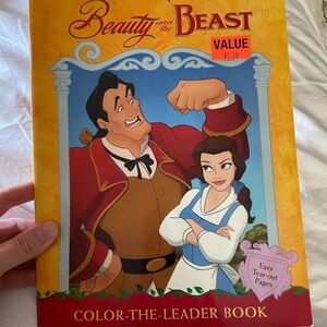 Vintage 90s Disney Beauty and the beast color the leader coloring book